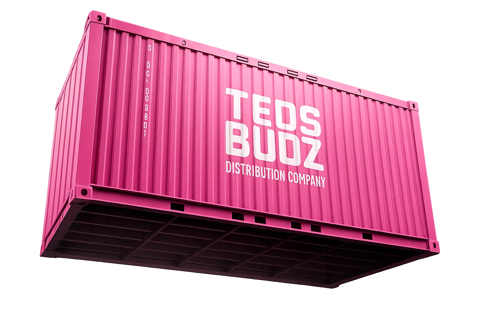 Ted’s Budz pink shipping container